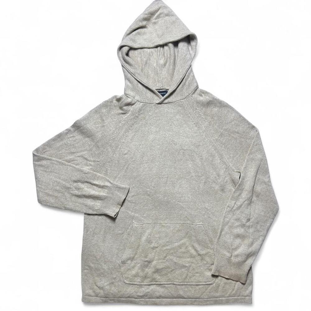 J.Crew Y2k Vintage Beige Cotton Wool Knit Hoodie Sweater Large